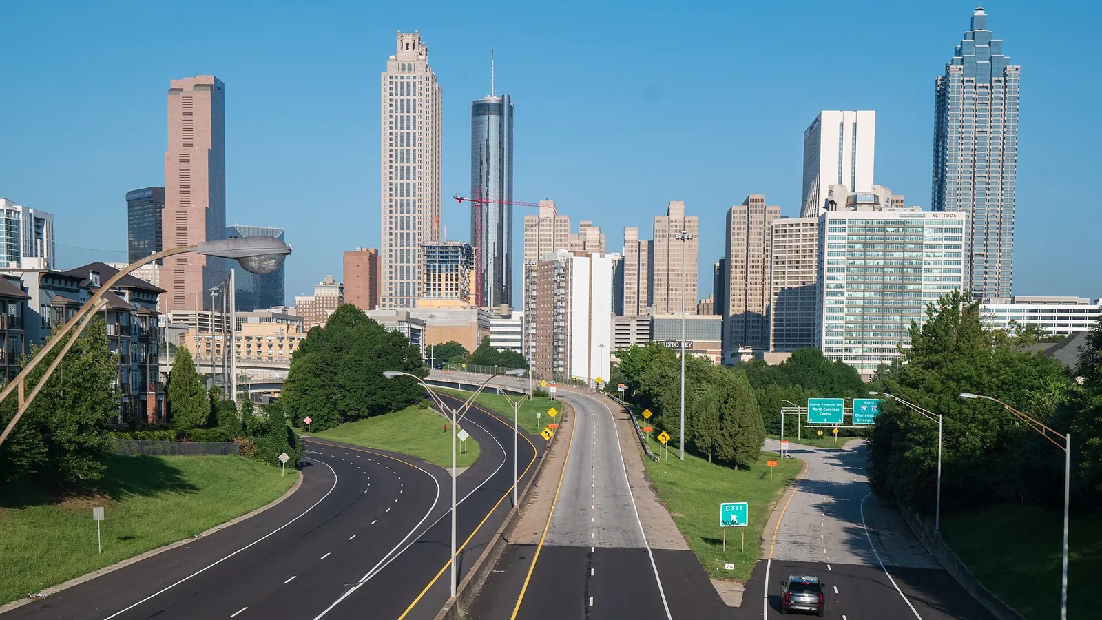 Atlanta skyline from the Jackson Street Bridge