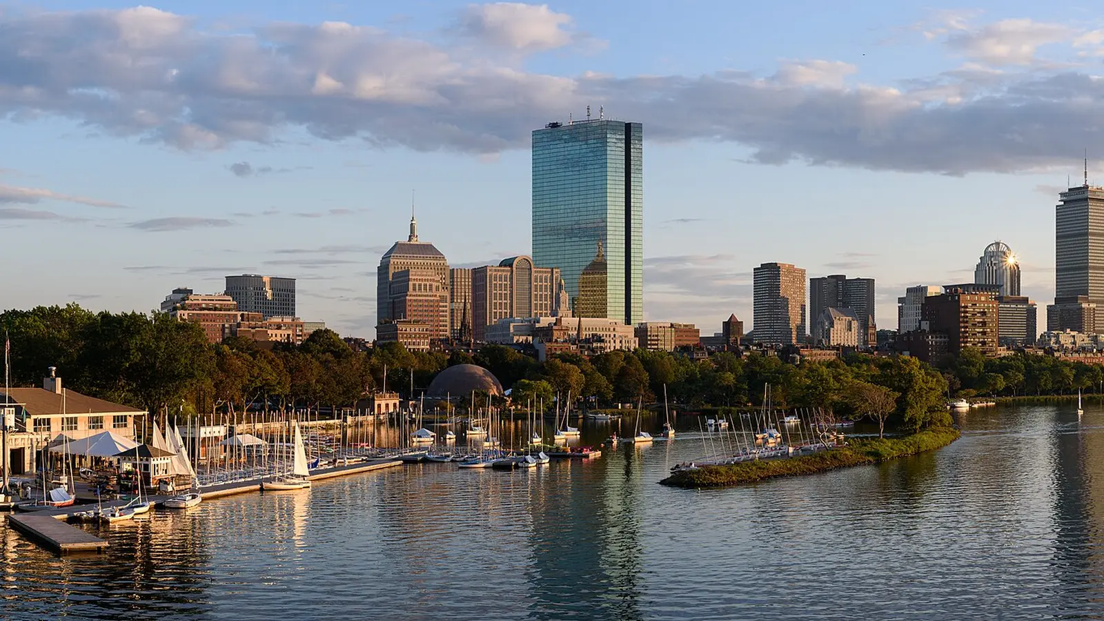 Boston skyline over the Charles River