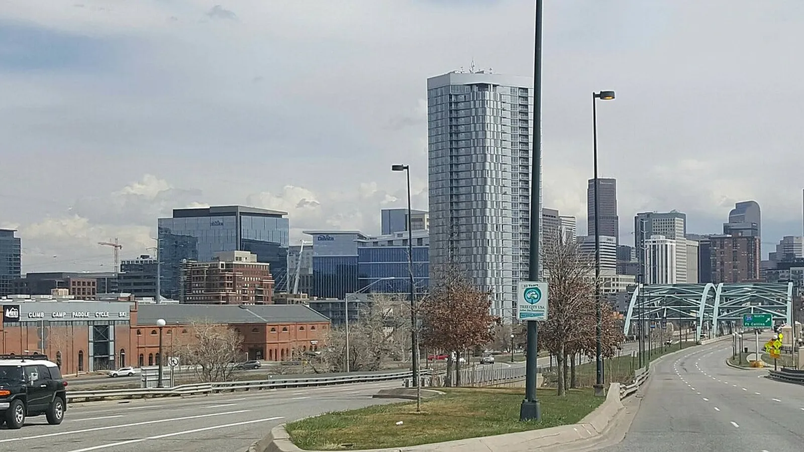 Downtown Denver skyline from Speer Boulevard